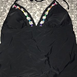 Black bathing suit top